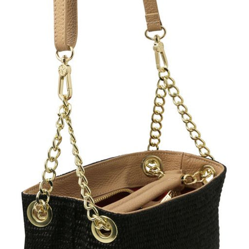 TL Bag - Straw effect bucket bag